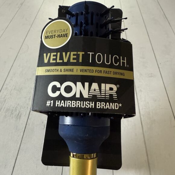 Conair Velvet Touch Vented Round Hair Brush Red or Blue Smooth & Shine Blow Dry - Picture 10 of 14